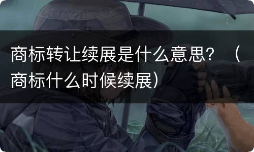 商标转让续展是什么意思？（商标什么时候续展）