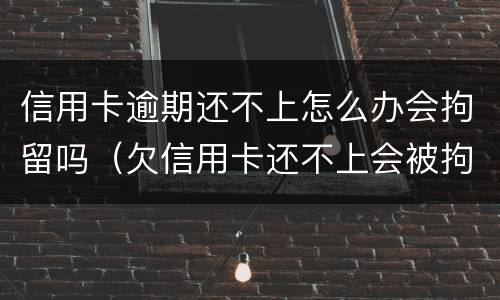 信用卡逾期还不上怎么办会拘留吗（欠信用卡还不上会被拘留吗）