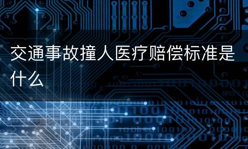 交通事故撞人医疗赔偿标准是什么