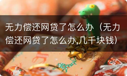无力偿还网贷了怎么办（无力偿还网贷了怎么办,几千块钱）