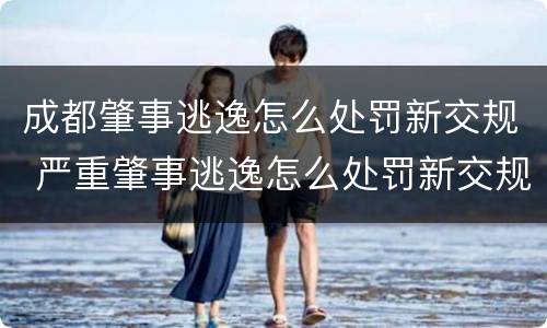 成都肇事逃逸怎么处罚新交规 严重肇事逃逸怎么处罚新交规