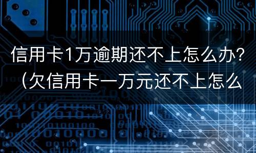 信用卡1万逾期还不上怎么办？（欠信用卡一万元还不上怎么办）