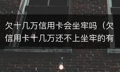 欠十几万信用卡会坐牢吗（欠信用卡十几万还不上坐牢的有吗?）