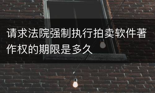 请求法院强制执行拍卖软件著作权的期限是多久