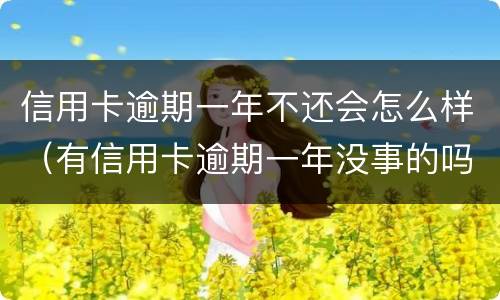 信用卡逾期一年不还会怎么样（有信用卡逾期一年没事的吗）