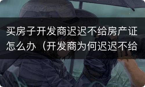 买房子开发商迟迟不给房产证怎么办（开发商为何迟迟不给办房产证）
