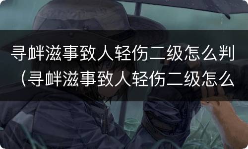寻衅滋事致人轻伤二级怎么判（寻衅滋事致人轻伤二级怎么判定）