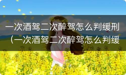 一次酒驾二次醉驾怎么判缓刑（一次酒驾二次醉驾怎么判缓刑案例）