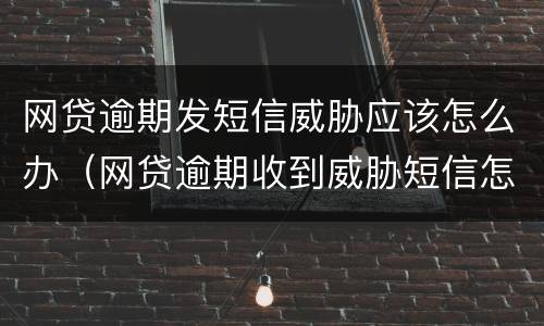 网贷逾期发短信威胁应该怎么办（网贷逾期收到威胁短信怎么办）