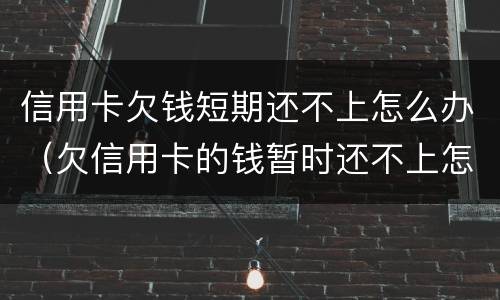 信用卡欠钱短期还不上怎么办（欠信用卡的钱暂时还不上怎么办）