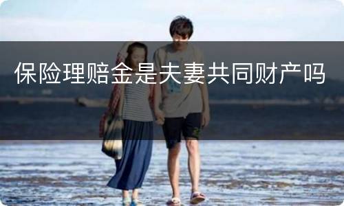 保险理赔金是夫妻共同财产吗