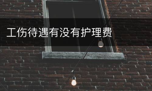 工伤待遇有没有护理费