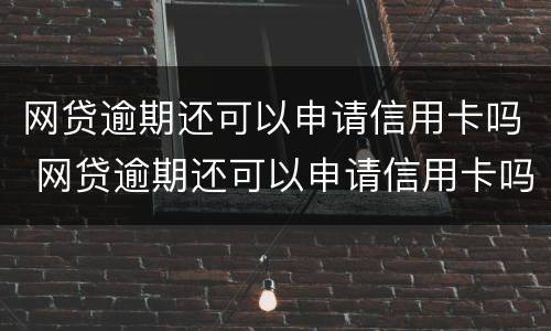 网贷逾期还可以申请信用卡吗 网贷逾期还可以申请信用卡吗知乎