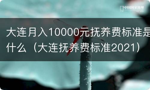 大连月入10000元抚养费标准是什么（大连抚养费标准2021）
