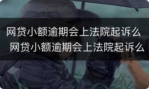 网贷小额逾期会上法院起诉么 网贷小额逾期会上法院起诉么吗