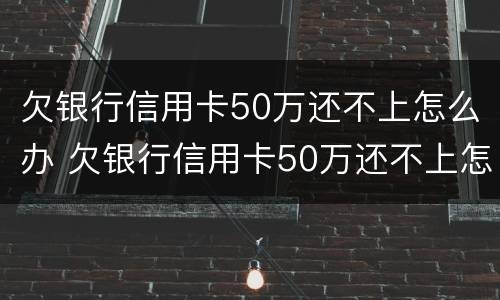 欠银行信用卡50万还不上怎么办 欠银行信用卡50万还不上怎么办呀