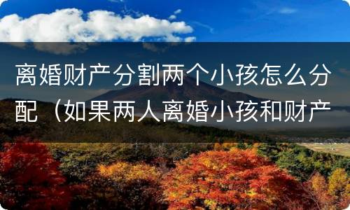 离婚财产分割两个小孩怎么分配（如果两人离婚小孩和财产如何分配）