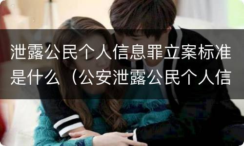 泄露公民个人信息罪立案标准是什么（公安泄露公民个人信息罪立案标准）