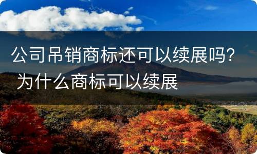 公司吊销商标还可以续展吗？ 为什么商标可以续展