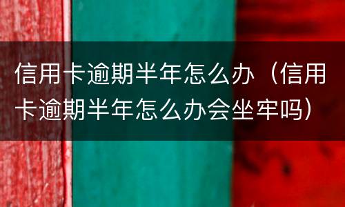 信用卡逾期半年怎么办（信用卡逾期半年怎么办会坐牢吗）