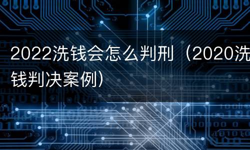 2022洗钱会怎么判刑（2020洗钱判决案例）