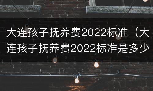 大连孩子抚养费2022标准（大连孩子抚养费2022标准是多少）