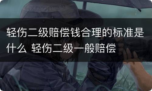 轻伤二级赔偿钱合理的标准是什么 轻伤二级一般赔偿