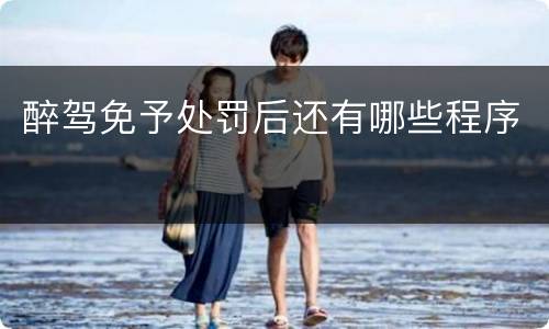 醉驾免予处罚后还有哪些程序