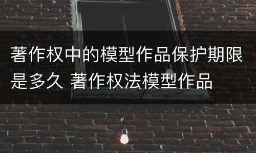 著作权中的模型作品保护期限是多久 著作权法模型作品