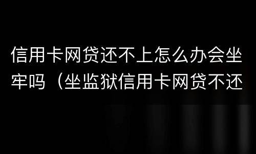 信用卡网贷还不上怎么办会坐牢吗（坐监狱信用卡网贷不还会有什么后果）