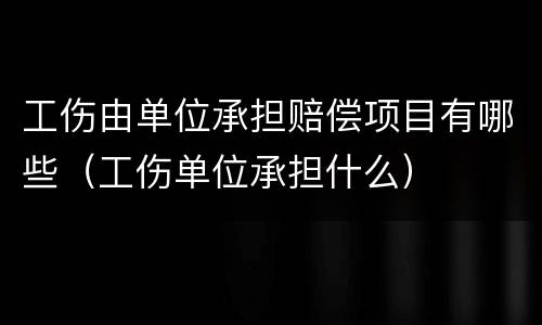 工伤由单位承担赔偿项目有哪些（工伤单位承担什么）