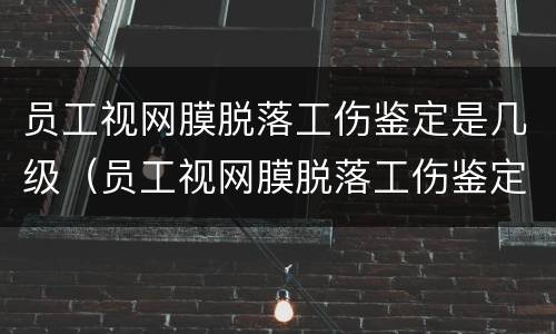 员工视网膜脱落工伤鉴定是几级（员工视网膜脱落工伤鉴定是几级的）