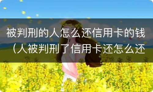 被判刑的人怎么还信用卡的钱（人被判刑了信用卡还怎么还 谁来还）