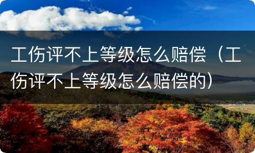 工伤评不上等级怎么赔偿（工伤评不上等级怎么赔偿的）