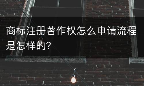 商标注册著作权怎么申请流程是怎样的？