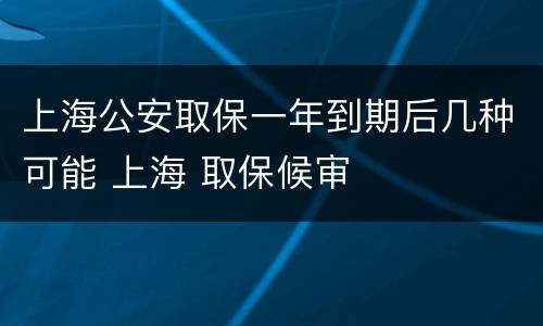 上海公安取保一年到期后几种可能 上海 取保候审