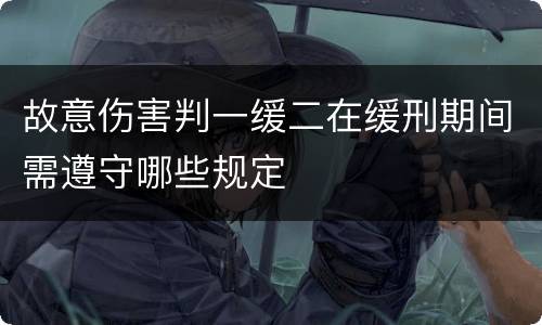故意伤害判一缓二在缓刑期间需遵守哪些规定