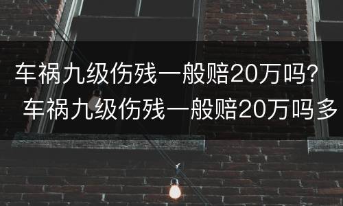 车祸九级伤残一般赔20万吗？ 车祸九级伤残一般赔20万吗多少