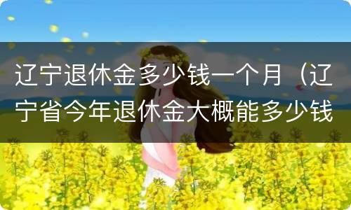 辽宁退休金多少钱一个月（辽宁省今年退休金大概能多少钱）