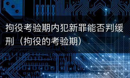 拘役考验期内犯新罪能否判缓刑（拘役的考验期）