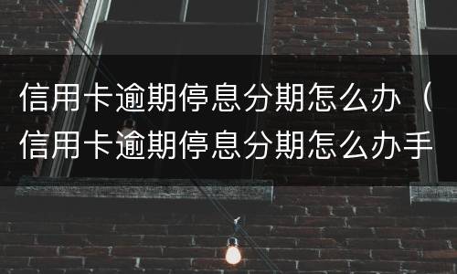 信用卡逾期停息分期怎么办（信用卡逾期停息分期怎么办手续）