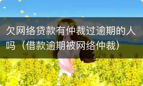 欠网络贷款有仲裁过逾期的人吗（借款逾期被网络仲裁）