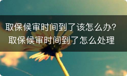 取保候审时间到了该怎么办？ 取保候审时间到了怎么处理