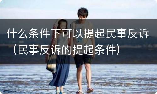 什么条件下可以提起民事反诉（民事反诉的提起条件）