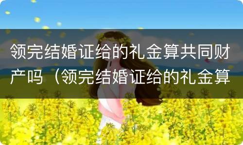 领完结婚证给的礼金算共同财产吗（领完结婚证给的礼金算共同财产吗怎么算）