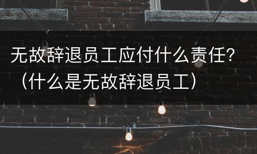 无故辞退员工应付什么责任？（什么是无故辞退员工）
