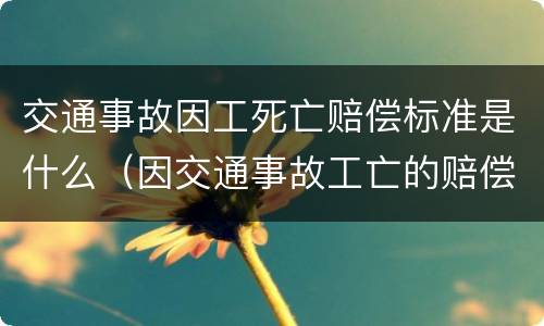 交通事故因工死亡赔偿标准是什么（因交通事故工亡的赔偿）