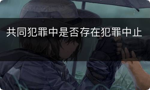 共同犯罪中是否存在犯罪中止