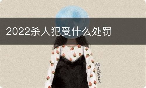 2022杀人犯受什么处罚
