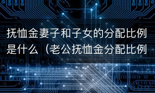 抚恤金妻子和子女的分配比例是什么（老公抚恤金分配比例）